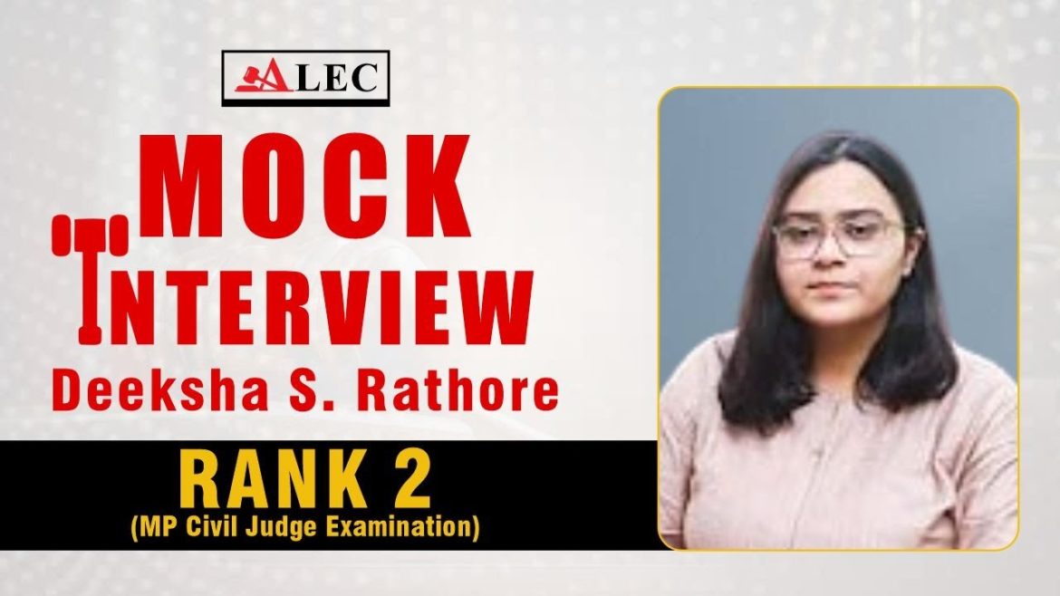 MPCJ Mock Interview | Ms. Deeksha Singh Rank-02 | Interview Tips | दीक्षा सिंह की स्ट्रेटेजी MPCJ Mock Interview | Ms. Deeksha Singh Rank-02 | Interview Tips | दीक्षा सिंह की स्ट्रेटेजी