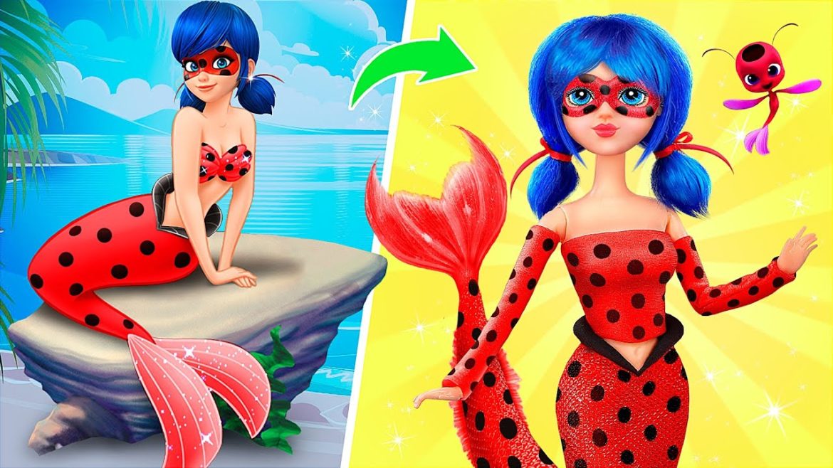 Ladybug Become Mermaid! 28 LOL OMG DIYs