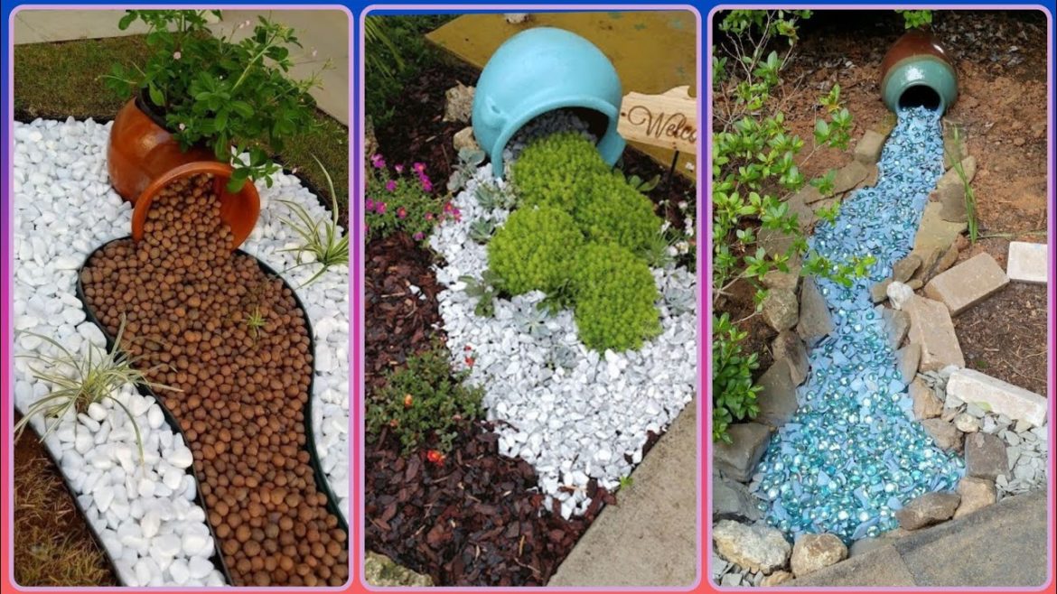 Most Brilliant Garden Spilled Rock Landscaping Ideas