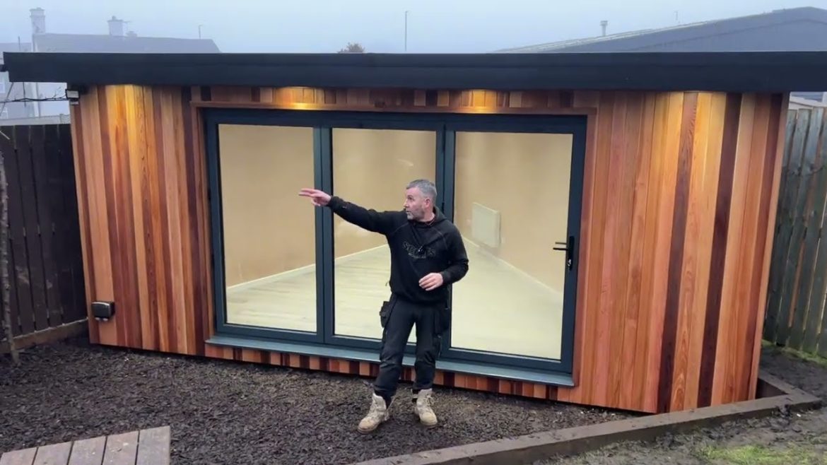 Triangle garden room complete walk round Triangle garden room complete walk round