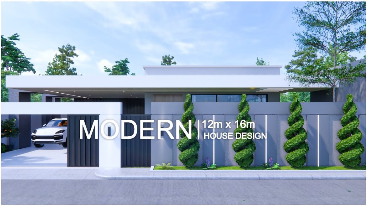 Modern House | House Design 12m x 16m One storey (4 Bedroom) Modern House | House Design 12m x 16m One storey (4 Bedroom)