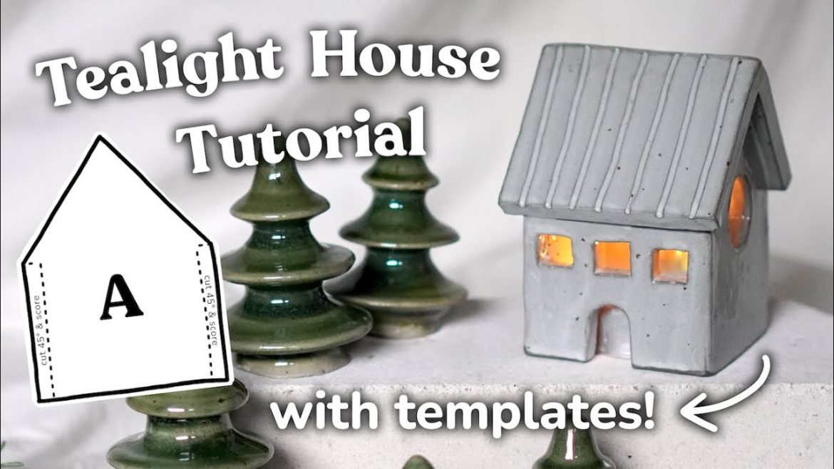 Beginner-friendly Tealight House with Template // Holiday Craft with me! Beginner-friendly Tealight House with Template // Holiday Craft with me!