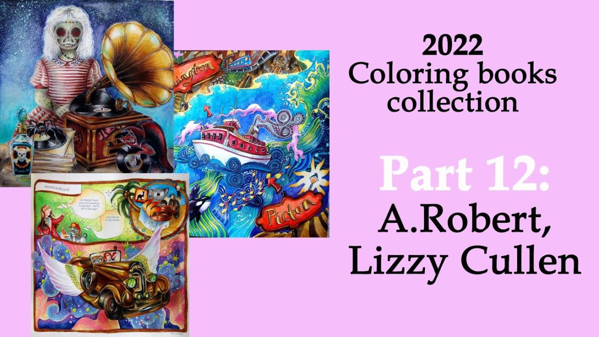 My #coloring collection '22: Part 12 L.M.Cullen, A.Robert books  #adultcoloring