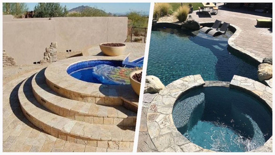75 Beautiful Beige Backyard Pool Design Ideas #�1855 � 75 Beautiful Beige Backyard Pool Design Ideas #�1855 �