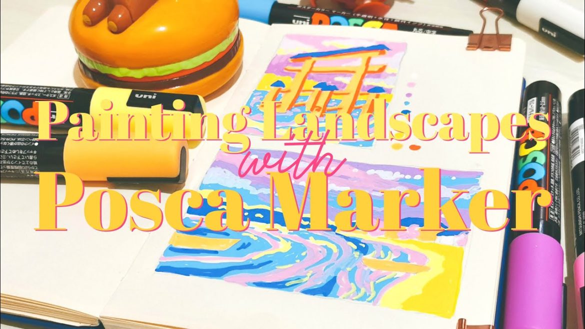 Painting Japanese landscapes with Posca Marker | First impression