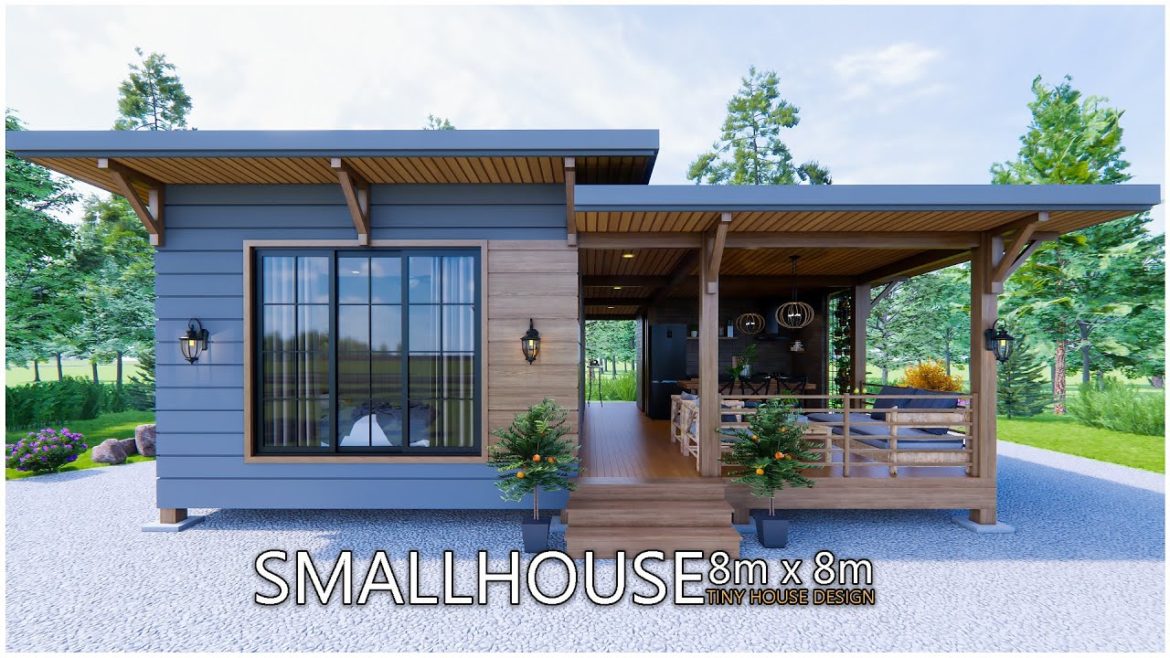 Beautiful Tiny House | House Design (Wooden house ) 8m x 8m Beautiful Tiny House | House Design (Wooden house ) 8m x 8m