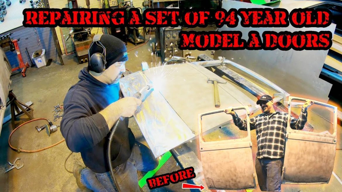 REPAIRING 94 YEAR OLD Model A Ford Doors- Yard Art Model A - Part 8