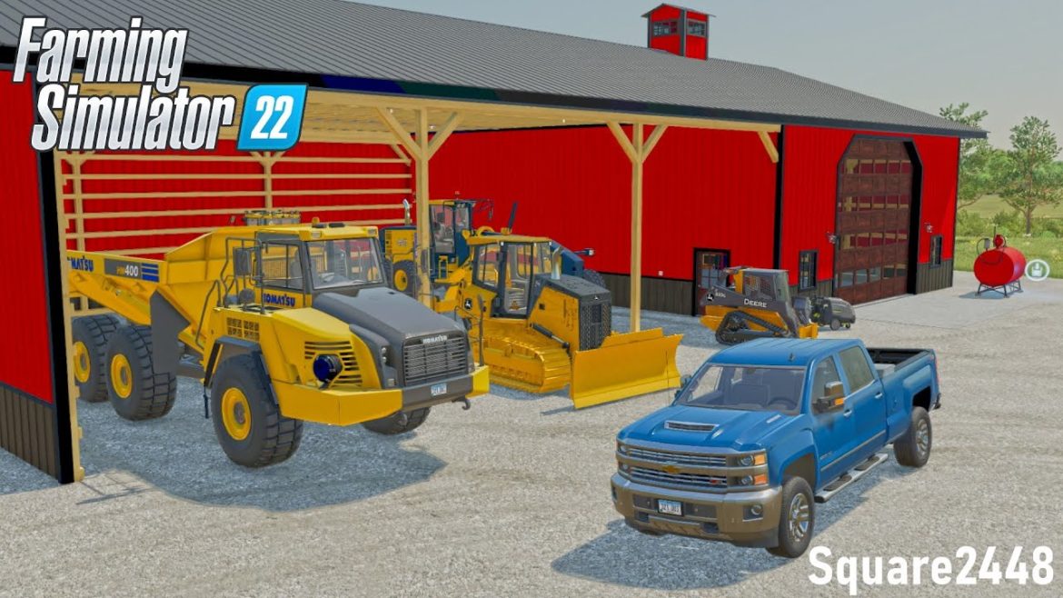 Starting A Construction Business! (Building Shop & Buying Equipment) | FS22