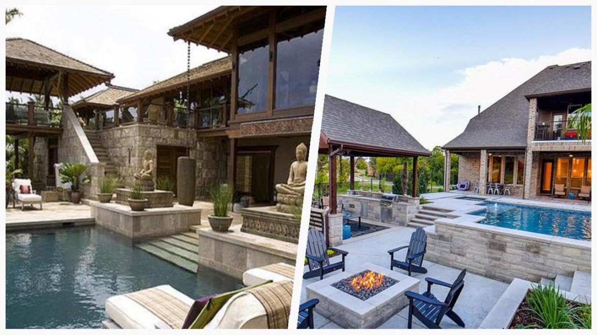 75 Beautiful Concrete Paver Backyard Pool Design Ideas #�1874 �