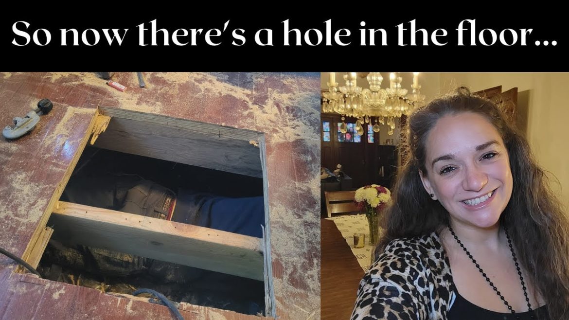 Pipes Froze & Burst | They Cut My Original Hardwood Floors | Making a Hatch Door | The1880Cottage