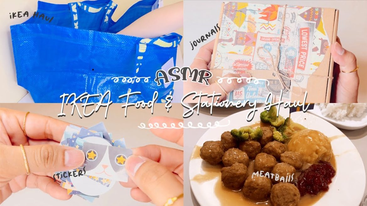 ASMR Ikea Food & Haul, Stationery Haul, Coffee Break ASMR Ikea Food & Haul, Stationery Haul, Coffee Break