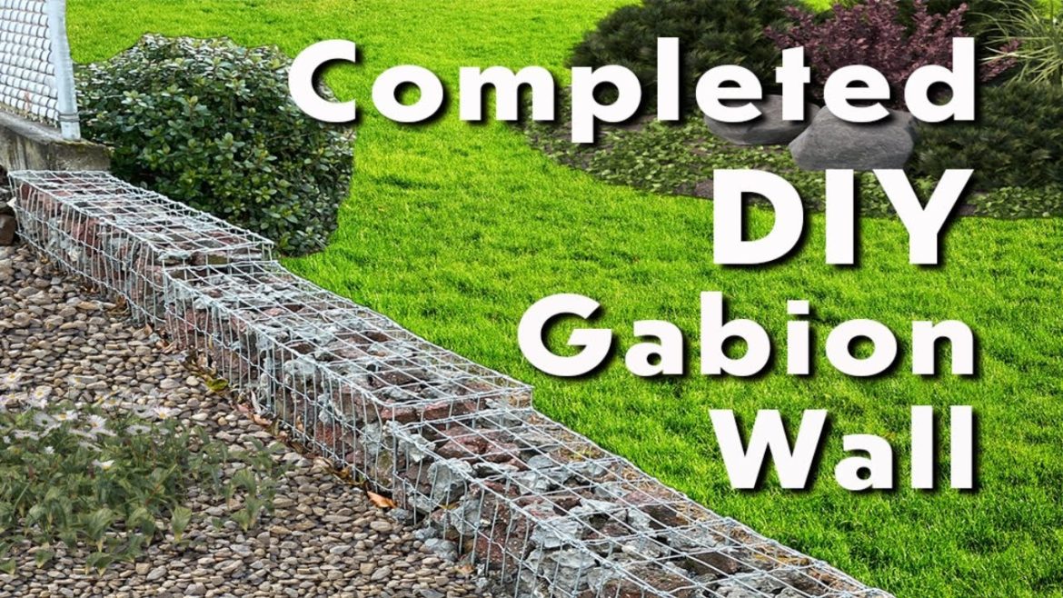 Completed DIY Gabion Wall 🛠🏢🏡