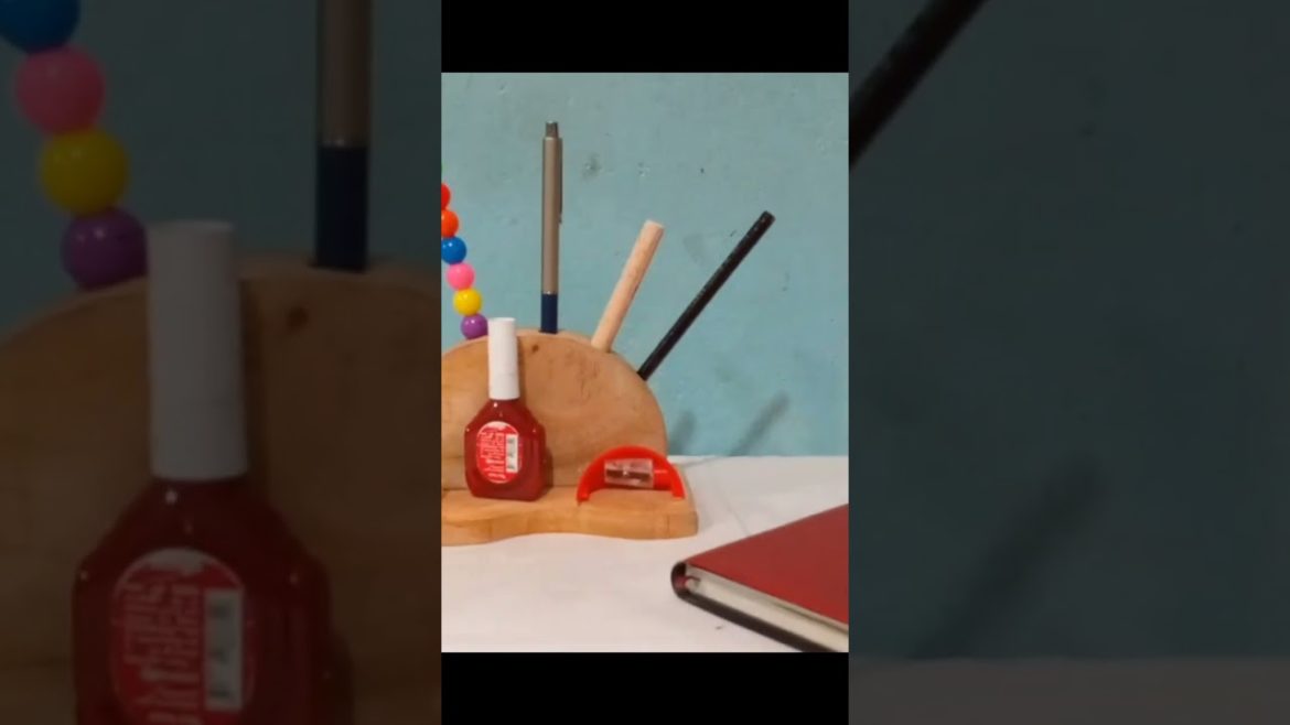 pen,pencil holder/for study table❤ #short #shorts #woodcraft