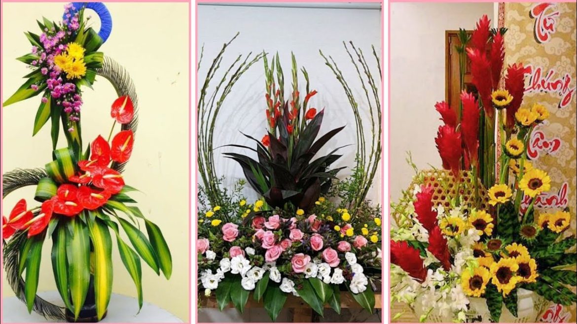 so much beautiful amazing fresh flower ekabana Japanese flower decoration