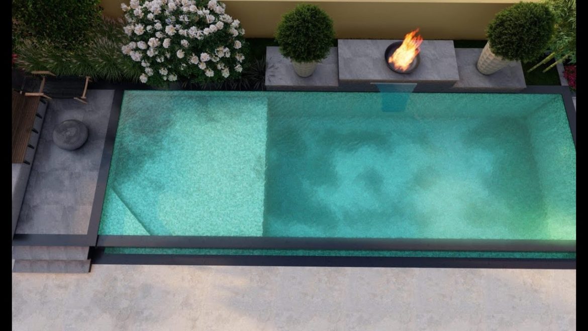 Backyard Infinity Pool Construction pool #construction #infinitypool #landscaping