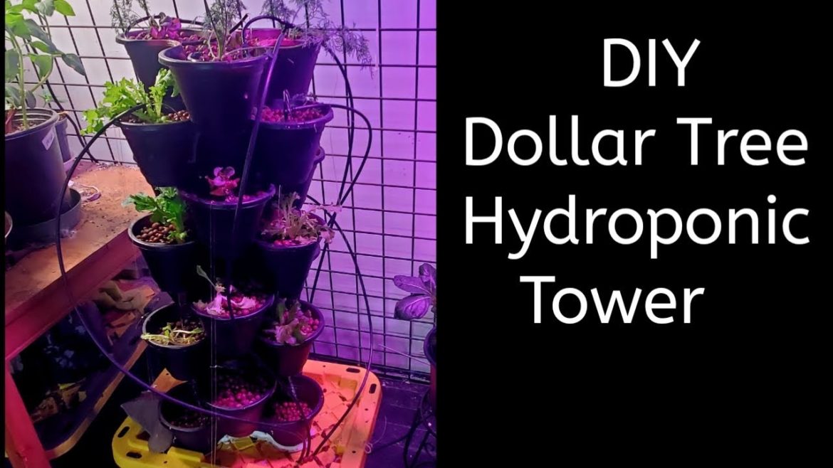 DIY Dollar Tree Hydroponics Tower Build