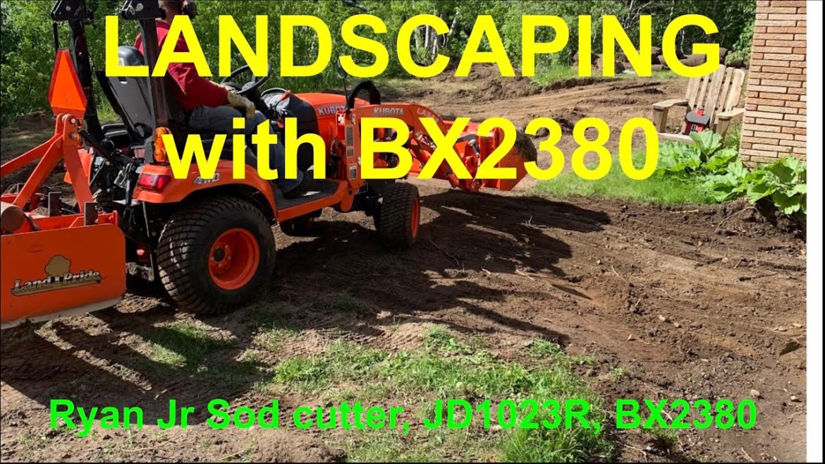 Front Yard Landscaping, & Sod cutting. #ryanjr #1023r, #kubota