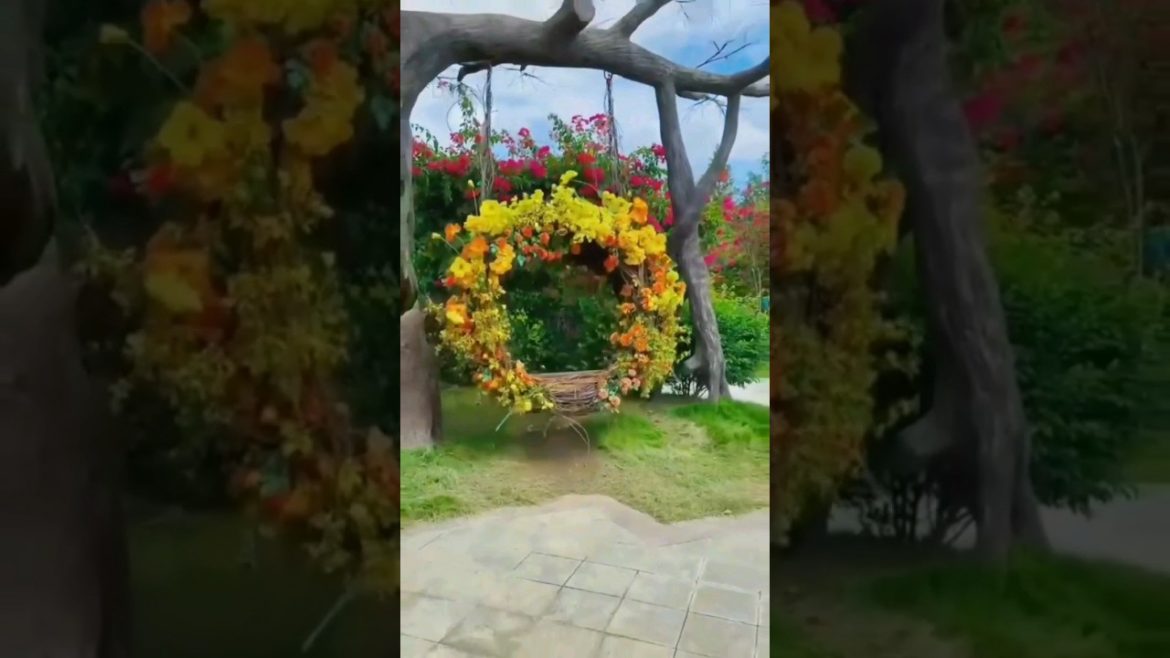 How to Make a Beautiful Flowers Swing Design #shorts #diy #flowers