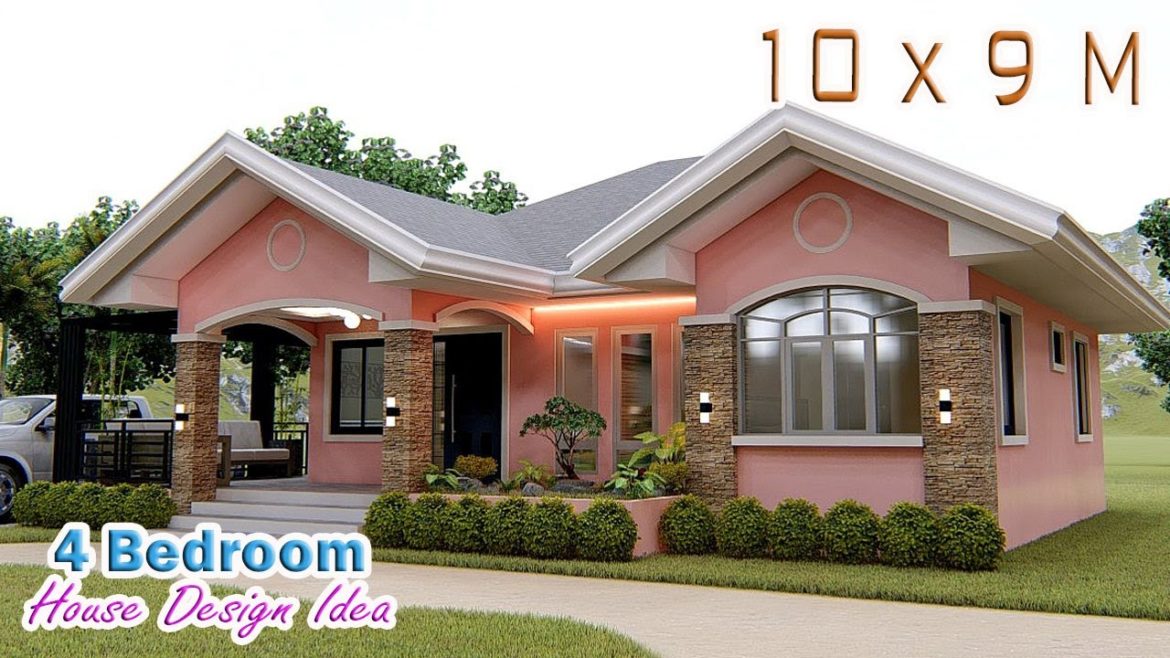 HOUSE DESIGN IDEA | 10 X 9 meters | 4 bedroom Pinoy Dream House HOUSE DESIGN IDEA | 10 X 9 meters | 4 bedroom Pinoy Dream House