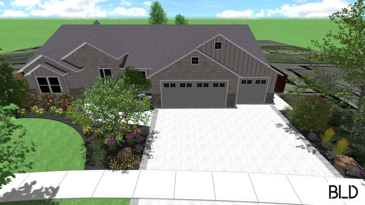 Meridian Front Yard Landscape Design (Final Design)