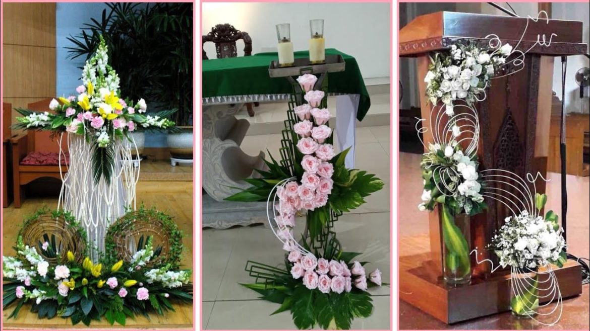 most beautiful church flower arrangement decoration