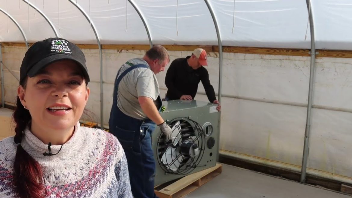 Hanging the Greenhouse Heater | Gardening with Creekside