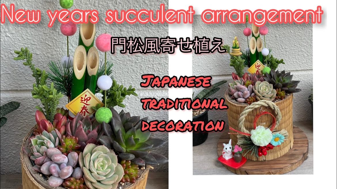 #49 New Years succulent arrangements | Kadomatsu (門松)Japanese New Years traditional decoration#多肉植物