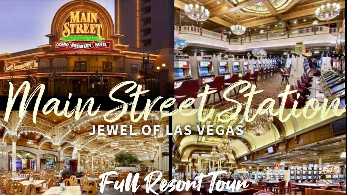 Main Street Station full tour Las Vegas downtown Hotel and casino Garden Court buffet