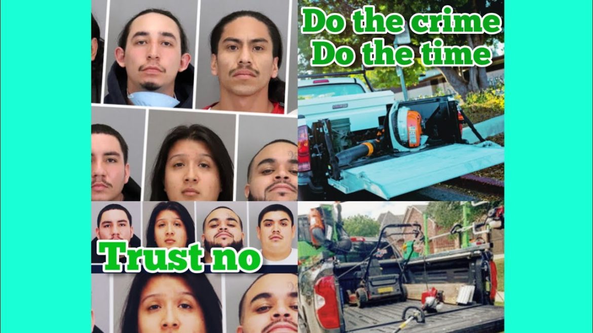 Chicano Criminals terrorizing Mexican Landscaping guys,,, Robbery on equipment and goods from trucks