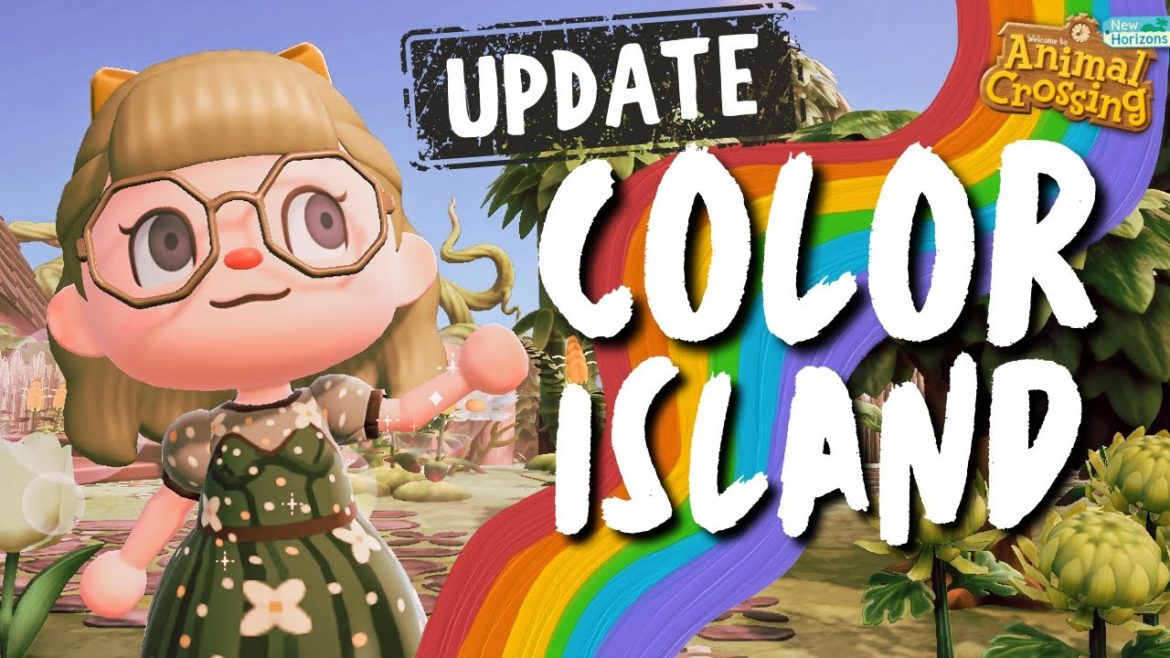 UPDATE on my COLOR THEMED island | Animal Crossing: New Horizons
