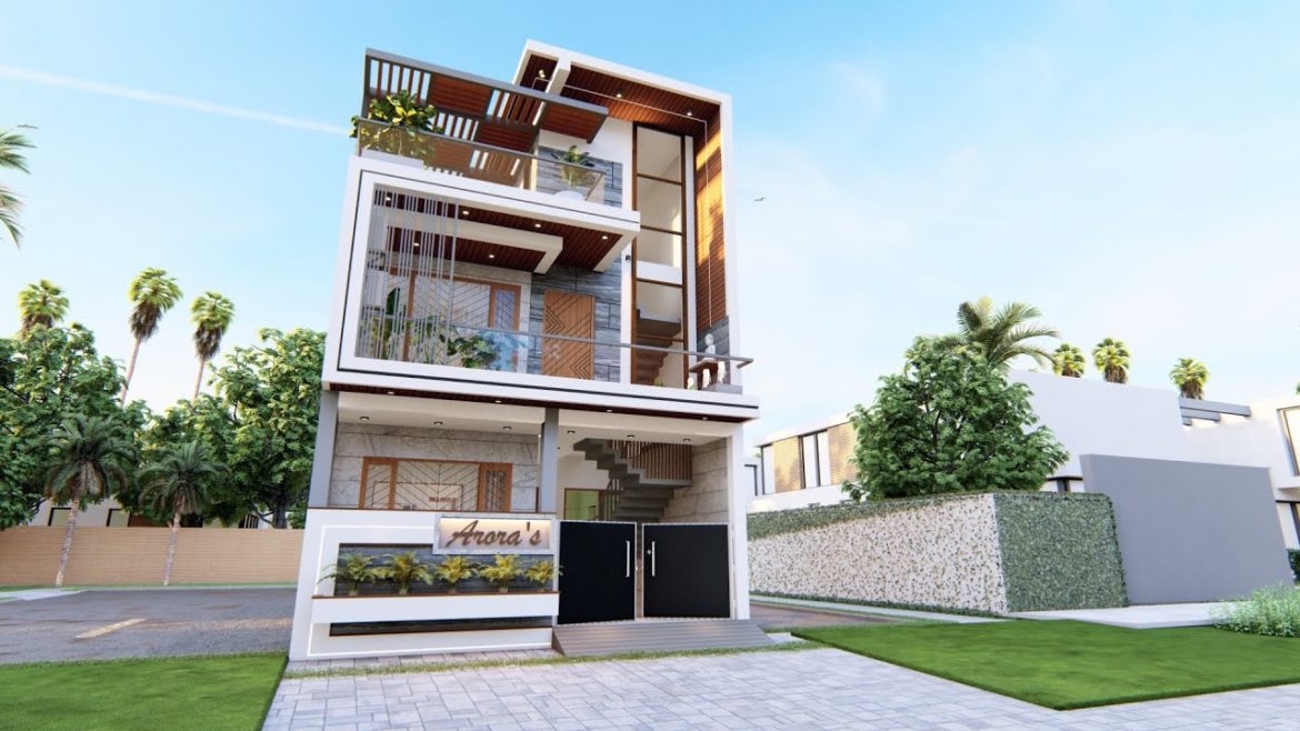 23×50 Feet Modern House Design 3D: Interior, Terrace Garden, 3d Cut Section | Trailer | Archbytes 23x50 Feet Modern House Design 3D: Interior, Terrace Garden, 3d Cut Section | Trailer | Archbytes