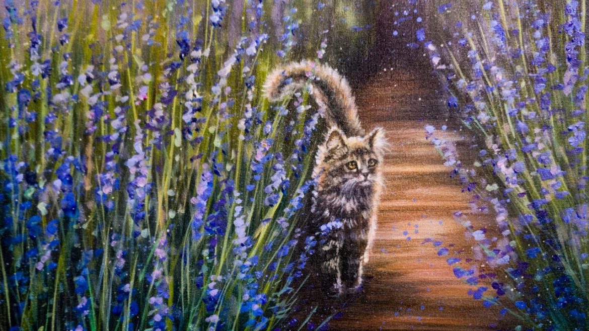 How to Paint a Cat in Lavender Acrylic Painting LIVE Tutorial How to Paint a Cat in Lavender Acrylic Painting LIVE Tutorial