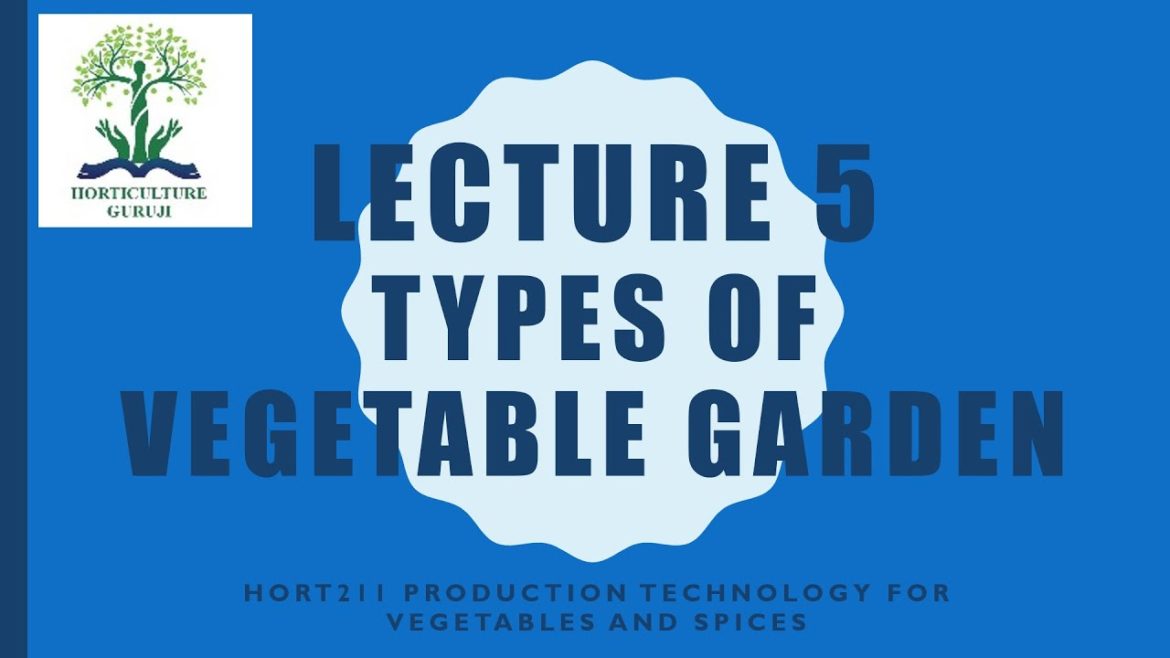#HORT211 Lecture 5  Types Of Vegetable Garden
