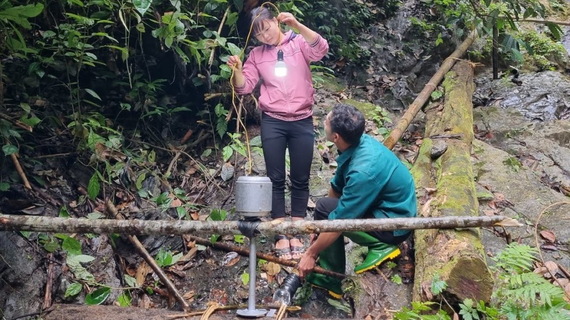 FULL VIDEO 300 DAYS building a bathroom to harvest vegetables, gardening, installing electricity
