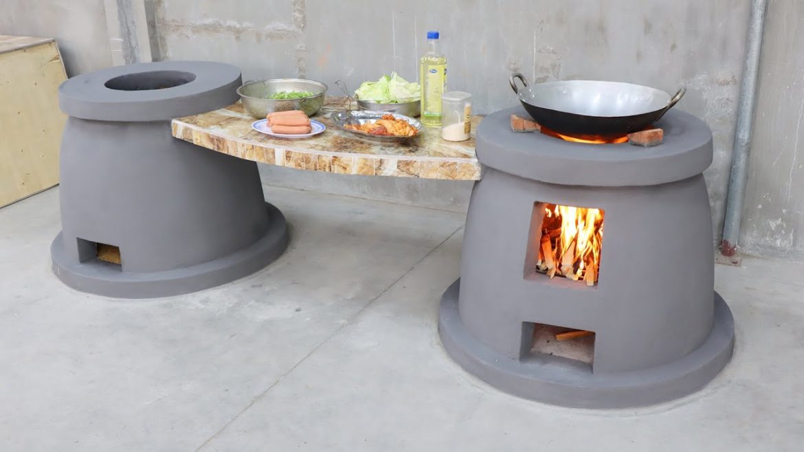 DIY tandoor oven + wood stove (2 in 1)
