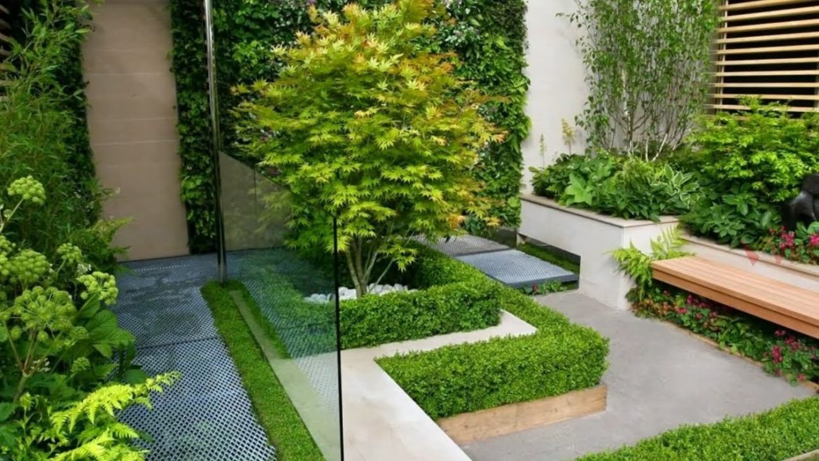 House Backyard Lawn Landscape Design Modern Landscape Design Ideas