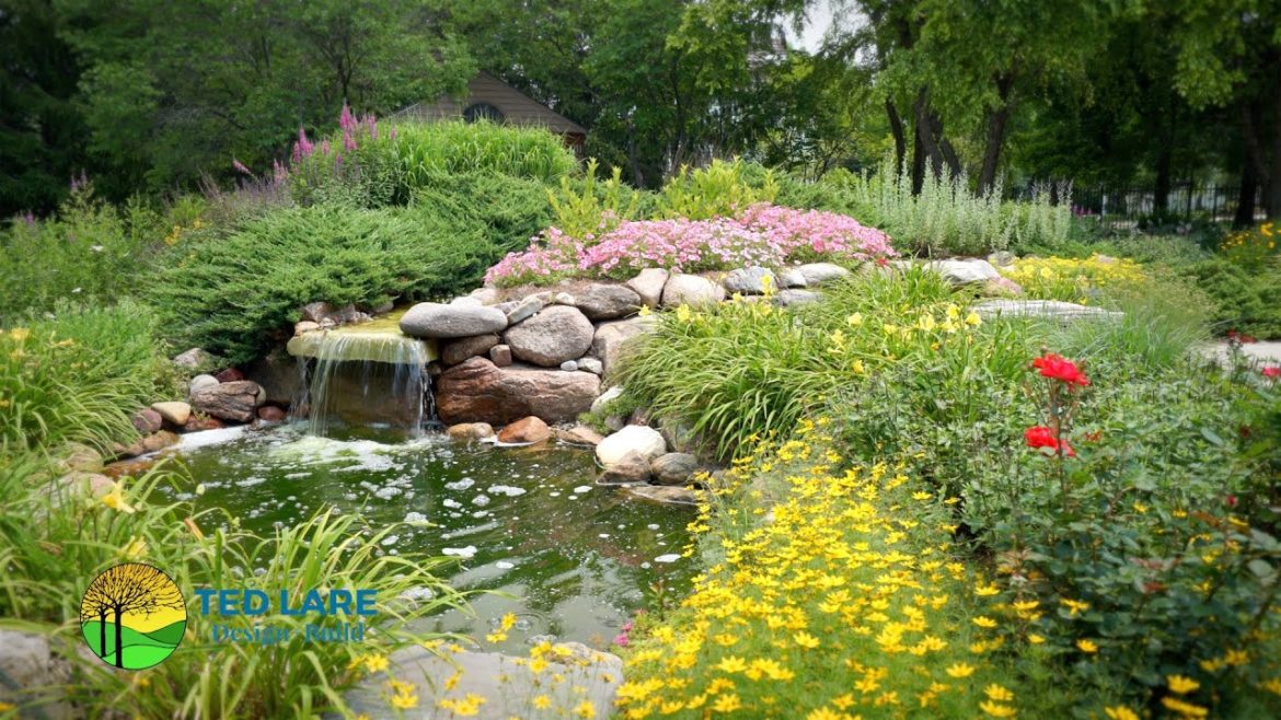 Backyard Custom Landscape with Water Gardens - Ted Lare - West Des Moines - Iowa