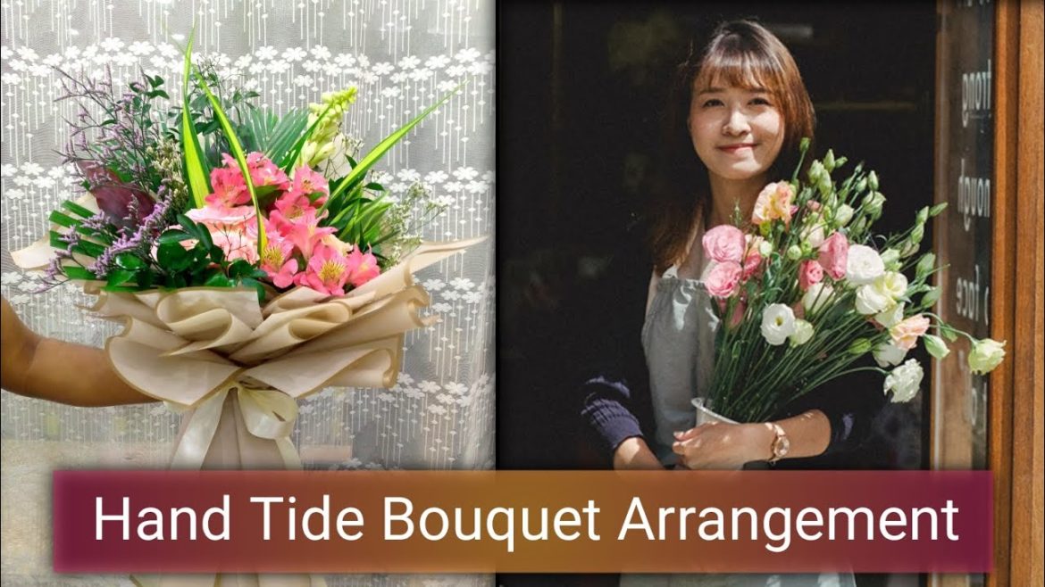 Flower Hand Tide Bouquet Tutorial | How To Arrange Flowers | Flower Wrapping Techniques Flower Hand Tide Bouquet Tutorial | How To Arrange Flowers | Flower Wrapping Techniques