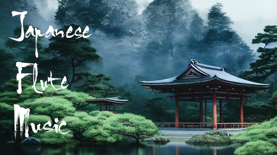 Peaceful Scene With Ambient Relaxing Music - Beautiful Japanese Flute Music For Soothing, Meditation