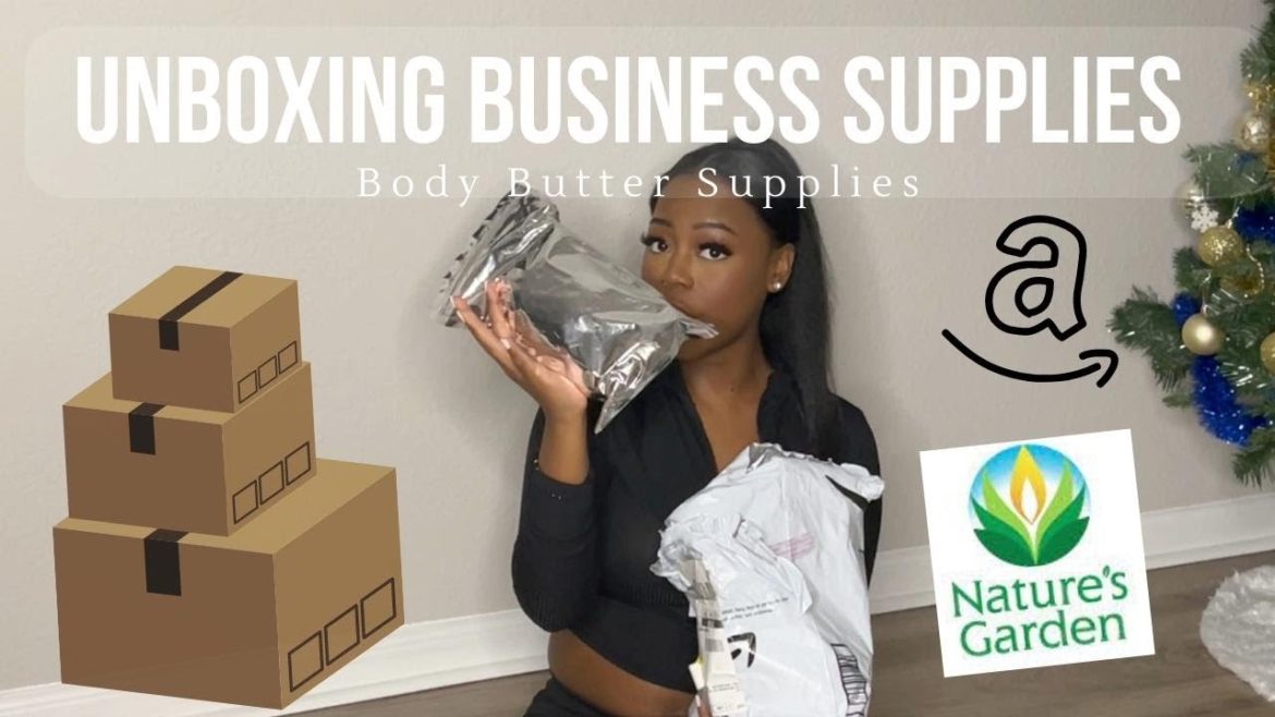 Unboxing Business Supplies Haul | AMAZON PRIME | NATURES GARDEN | BODY BUTTER SUPPLIES | JADA RENEE