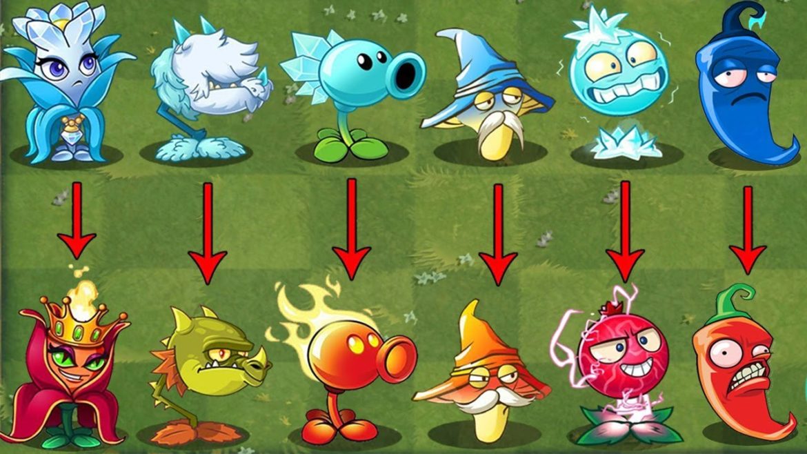 Pvz 2 Discovery - Every Plant FIRE vs ICE Have Same Shape (China & International)