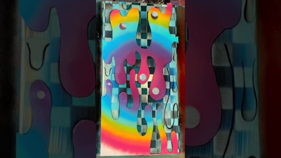 Full process of this liquid mercury inspired piece!#spraypaint #art #opart #artistsoninstagram #trip Full process of this liquid mercury inspired piece!#spraypaint #art #opart #artistsoninstagram #trip