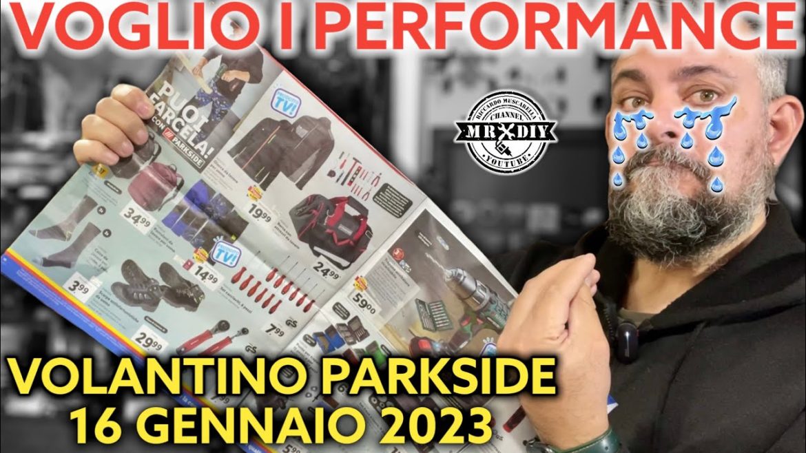 Volantino Parkside Lidl FAI DA TE 16 gennaio 2023. Avvitatore, sparapunti. Ma niente performance.