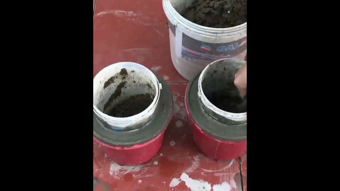 Great Ideas From Plastic And Cement Containers - How to Make Cement Flower Pots at Home