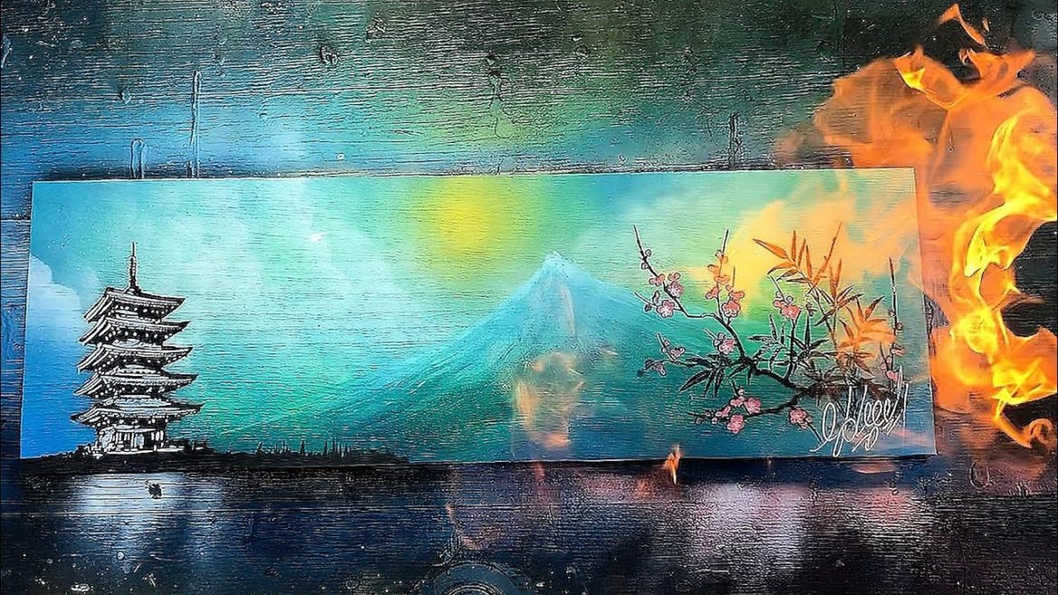 Japanese Landscape by Spray Art Eden Japanese Landscape by Spray Art Eden