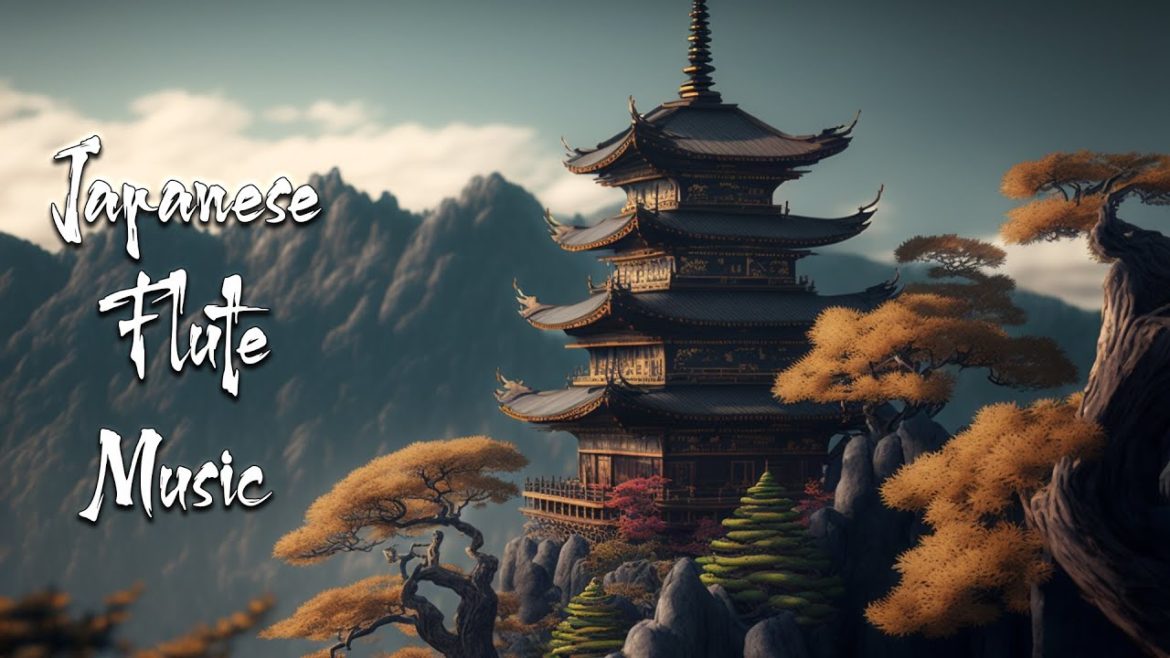 Japanese Temple on Top of Mountain - Japanese Flute Music For Healing, Soothing, Meditation