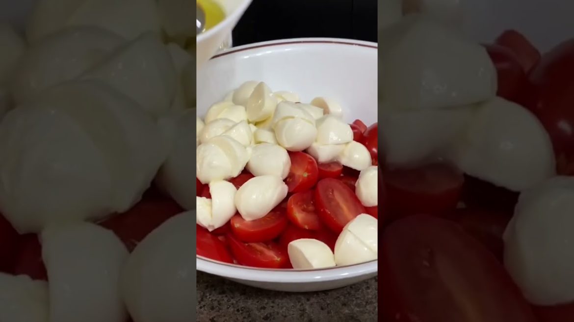 Make a fresh tomato basil caprese salad with home grown produce!