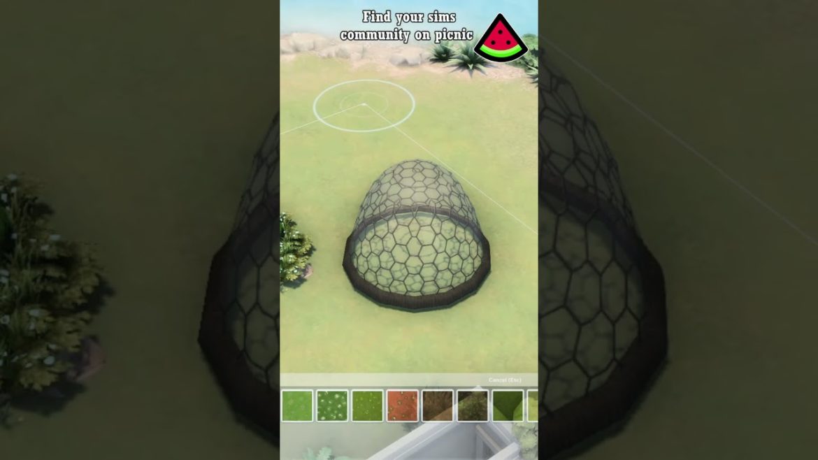 Garden Ideas Sims 4 (glass roof with garden) #sims4garden #sims4ideas #sims4shorts