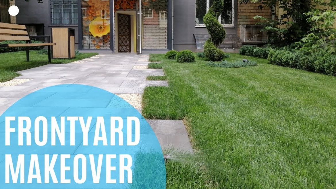 Frontyard garden makeover. Before and after renovation Frontyard garden makeover. Before and after renovation