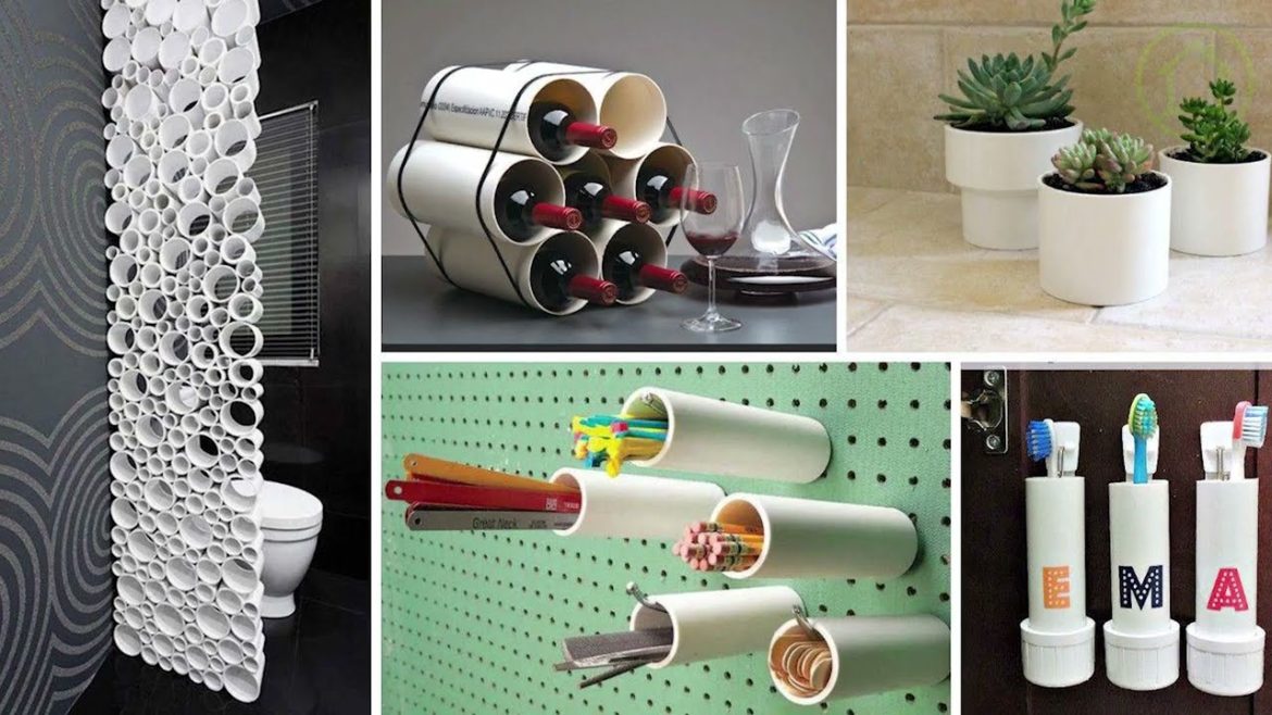 Cool DIY Ideas and crafts for a garden made of PVC pipes